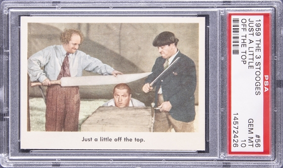1959 Fleer "Three Stooges" #56 "Just A Little Off… " – PSA GEM MT 10
